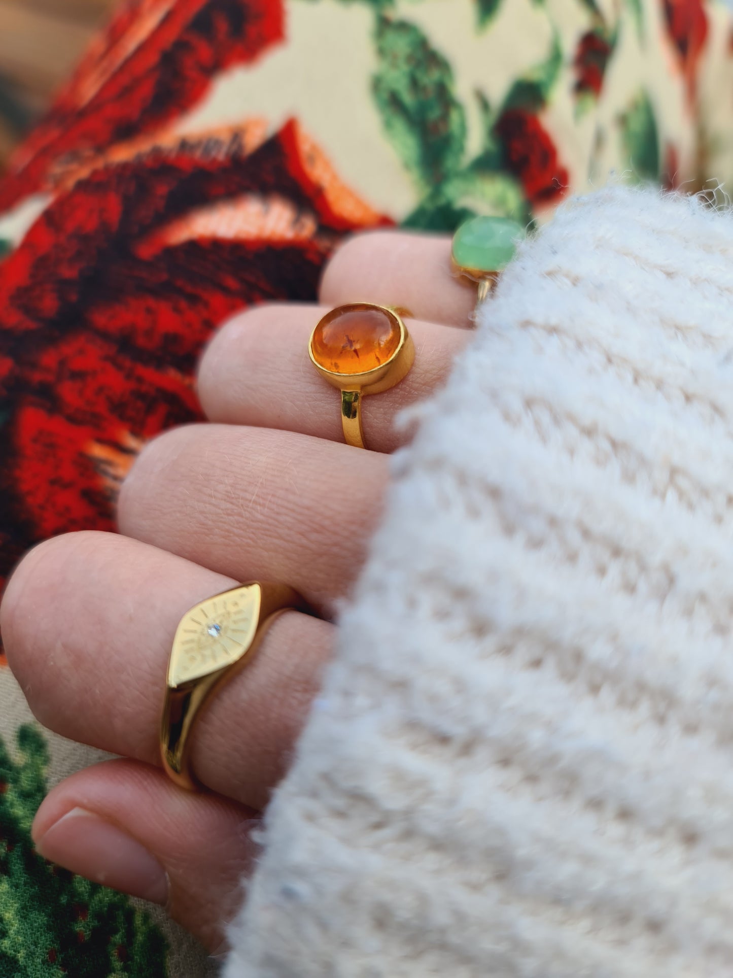 Boze oog ring zilver