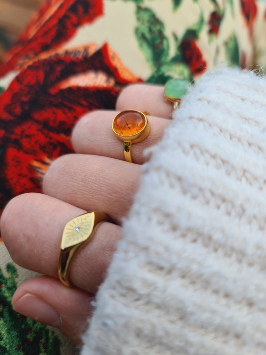 Boze oog ring zilver