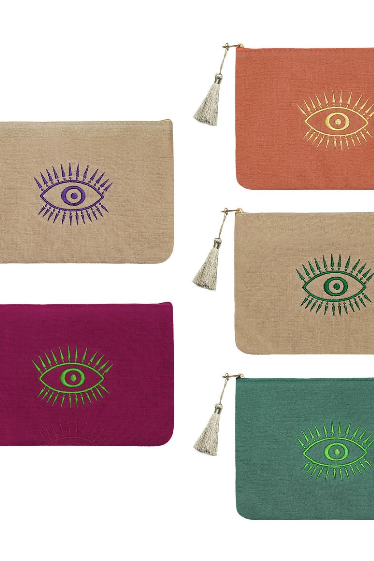 Eye makeup tasje beige