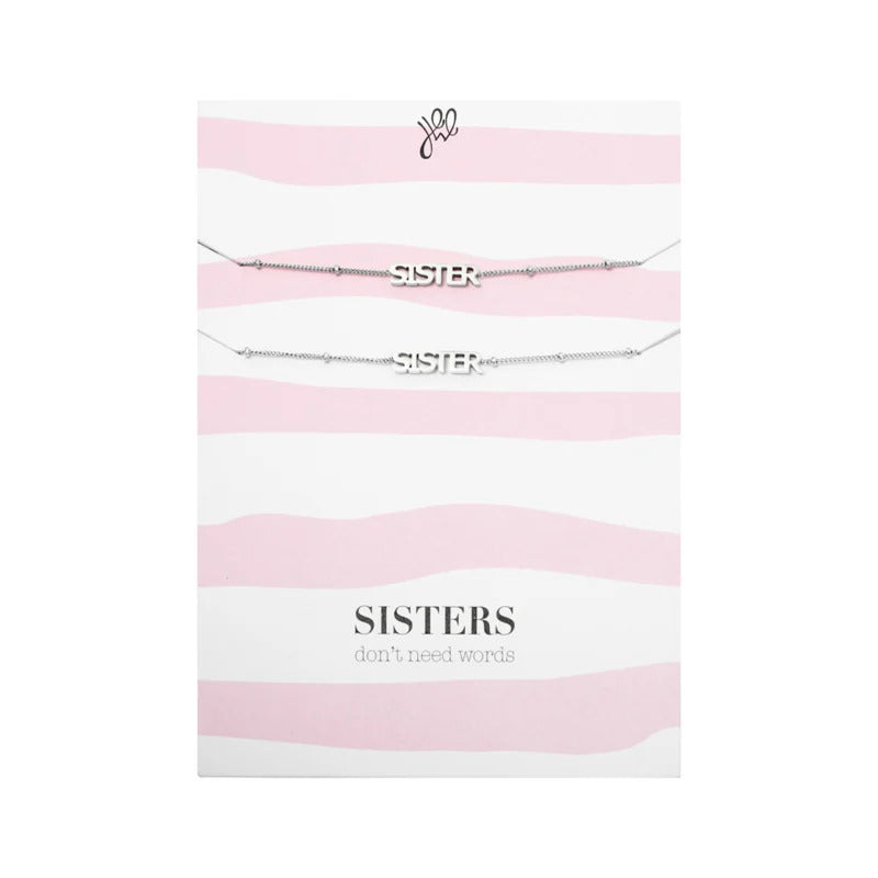 Sisterhood armbanden set zilver