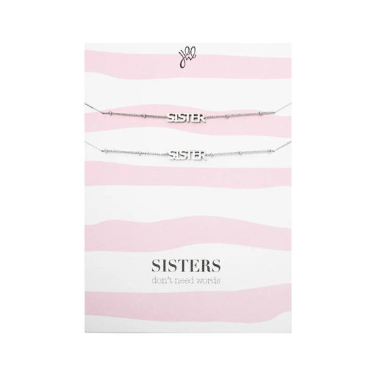Sisterhood armbanden set zilver