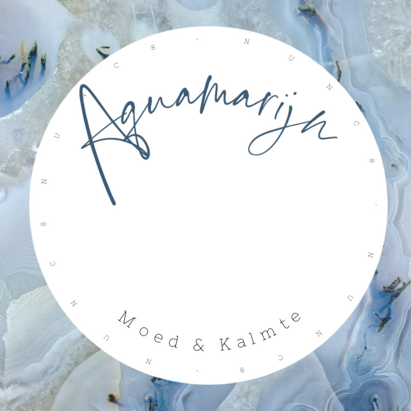 Aquamarijn brok ketting