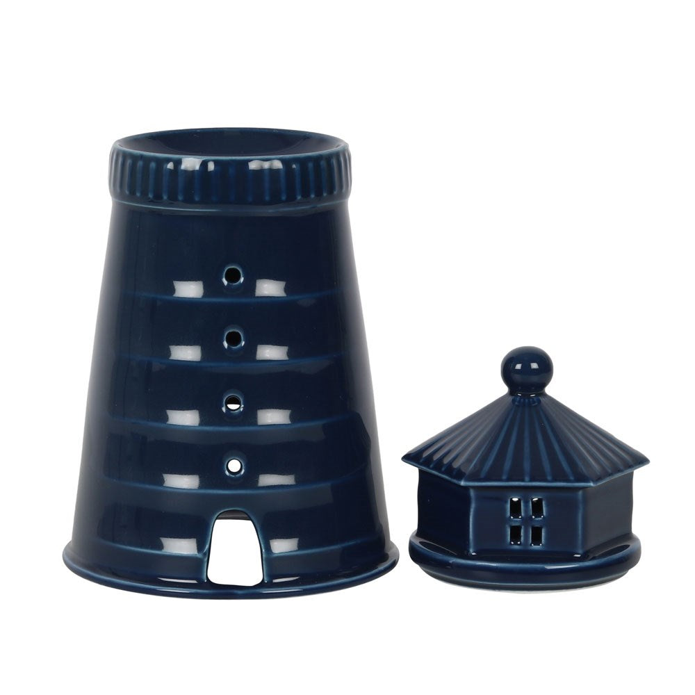 Vuurtoren olie/wax brander blauw