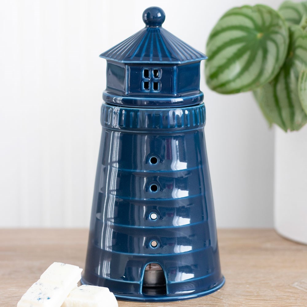Vuurtoren olie/wax brander blauw