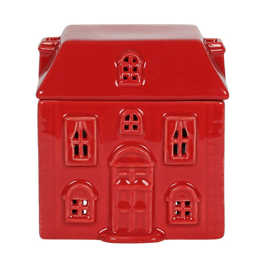 Rood kerst huis brander