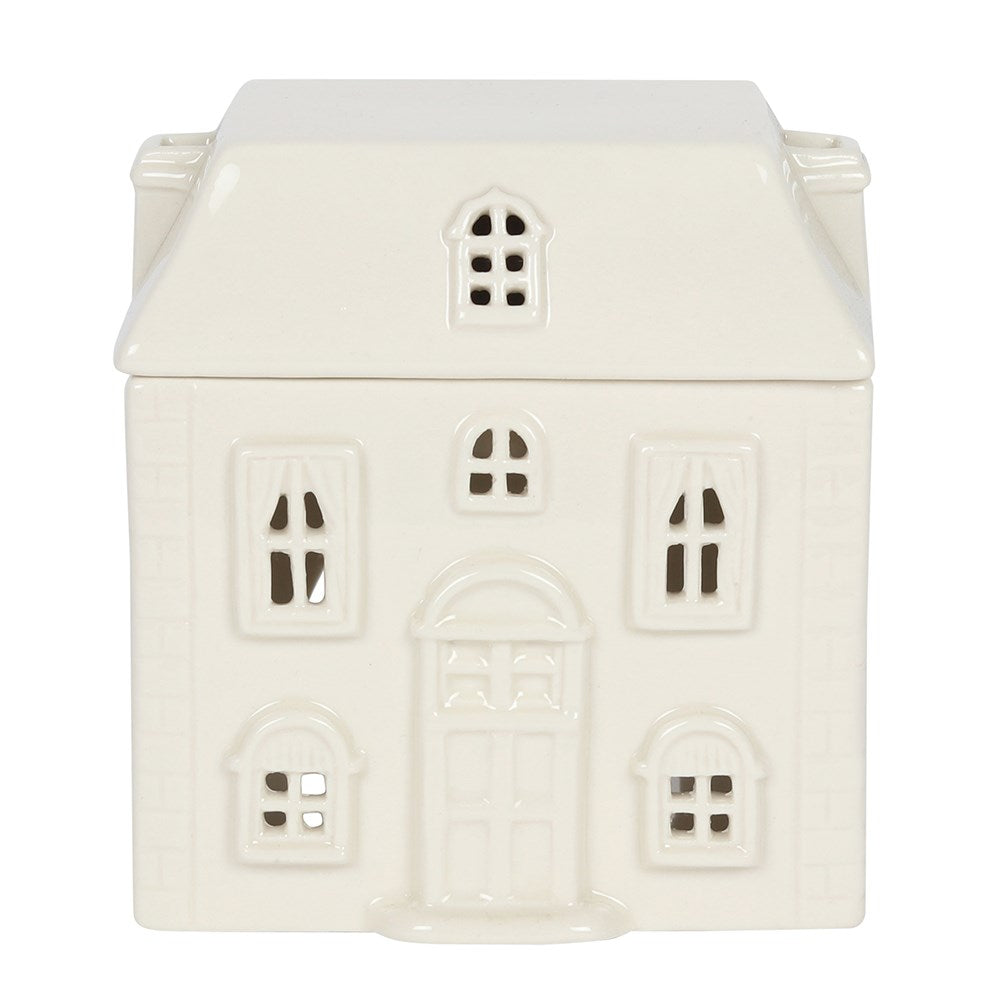 Wit kerst huis brander