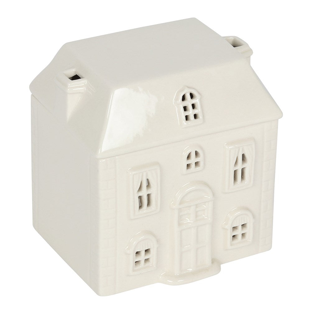 Wit kerst huis brander