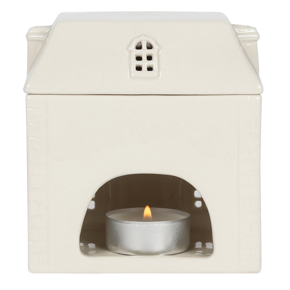 Wit kerst huis brander