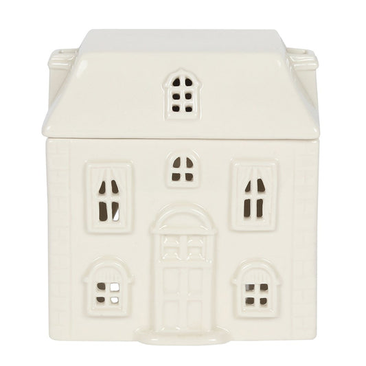Wit kerst huis brander