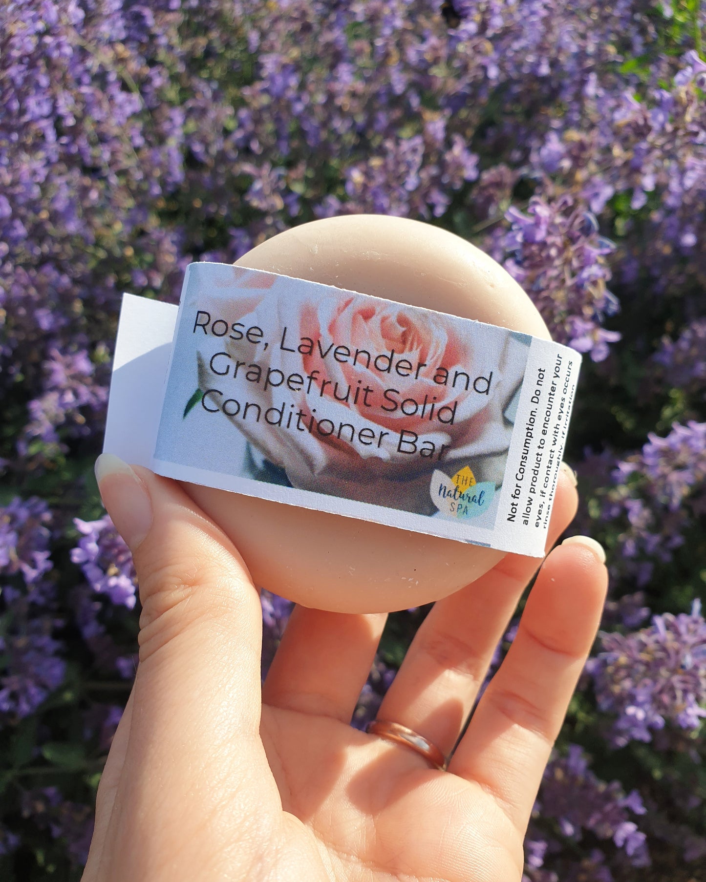 Roos, lavendel en grapefruit conditioner bar