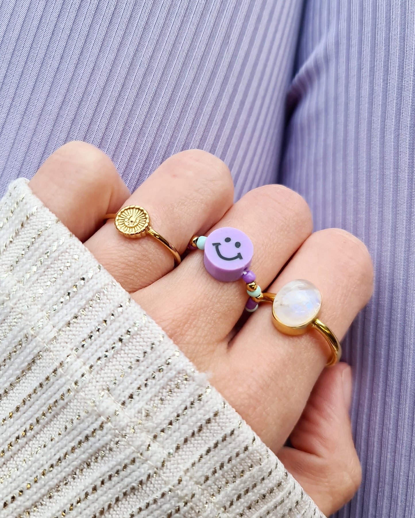 Purple smile ring