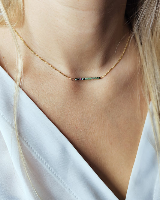 Augustus birthstone ketting zoisiet