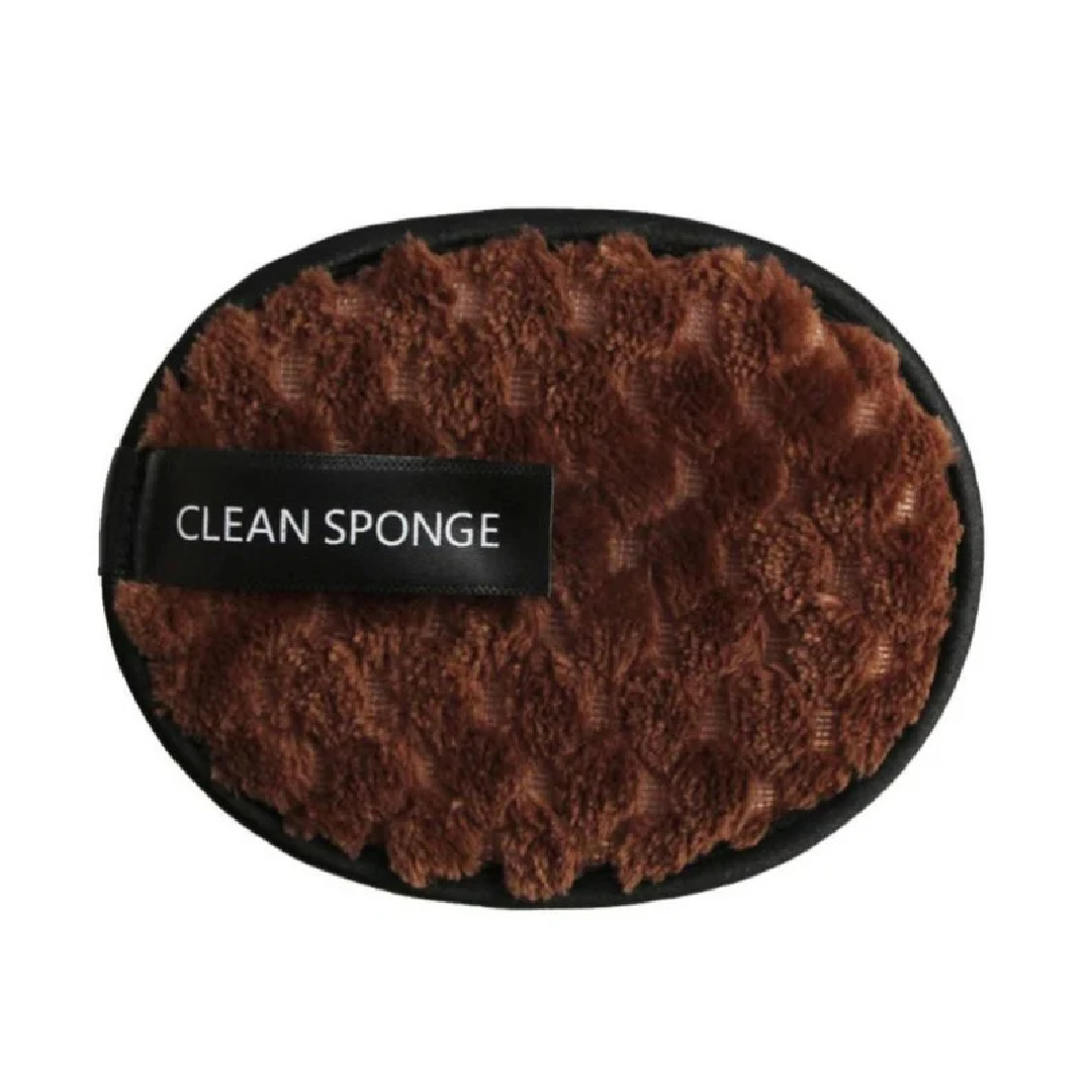 Bruine microvezel make-up pad