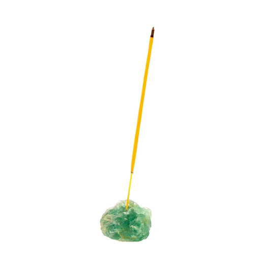 Groene fluoriet wierookhouder