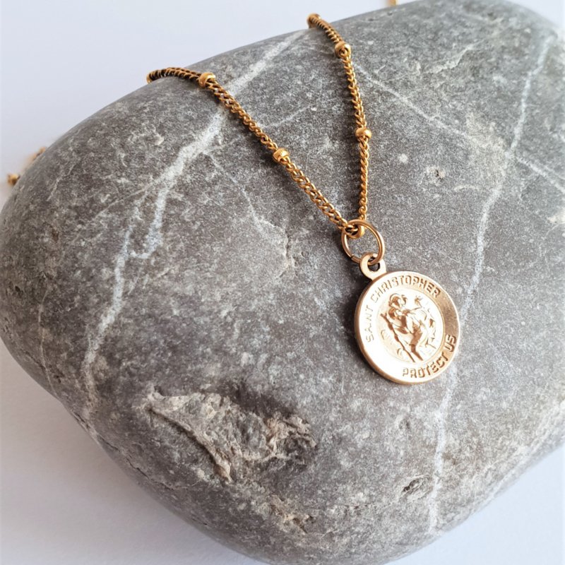 St. Christopher munt ketting