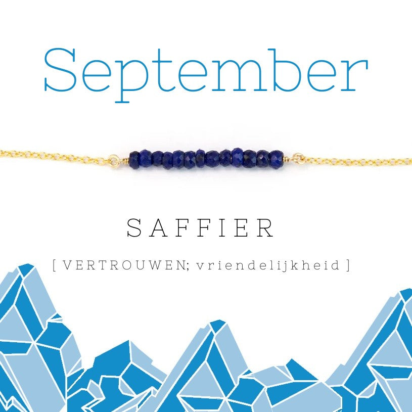 September birthstone armband