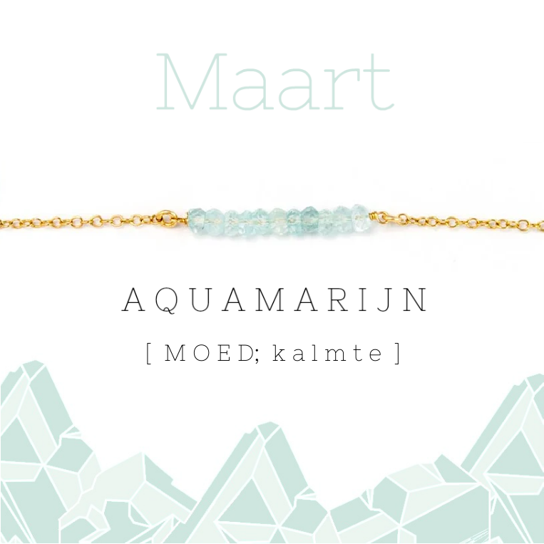 Maart birthstone armband