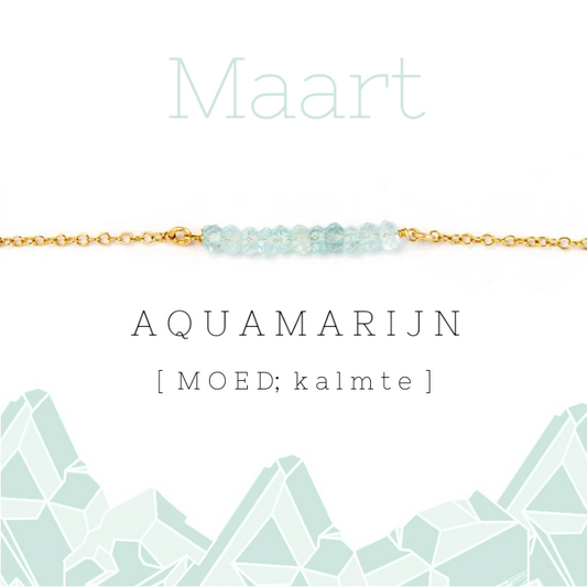 Maart birthstone armband