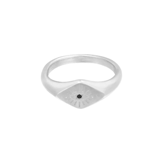 Boze oog ring zilver