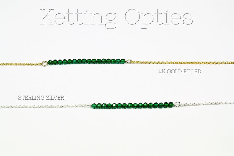 Augustus birthstone ketting zoisiet