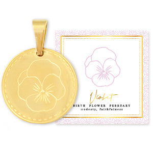 Ketting birthflower viooltje februari