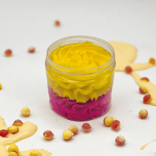 Rhubarb en custard zeep whip