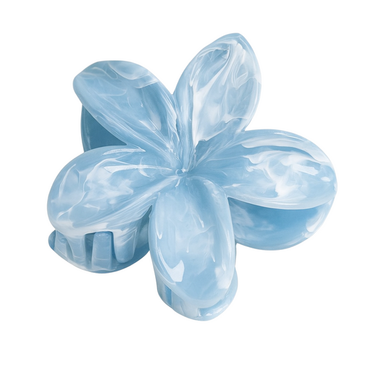 Flower haarclip blauw