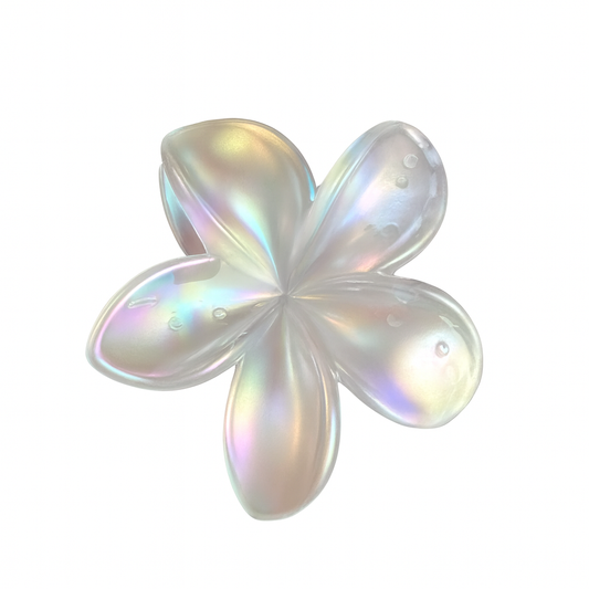 Flower haarclip parelmoer matte