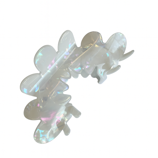 Butterfly haarclip wit