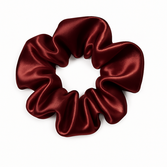 Currant satijn scrunchie