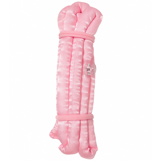 Mini heatless curls roze