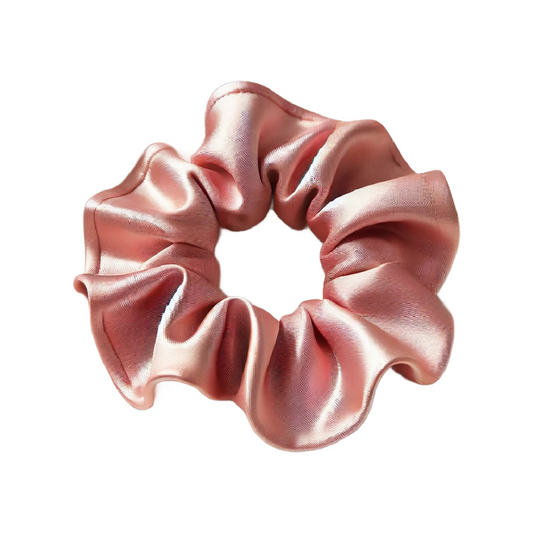 Vintage pink satijn scrunchie