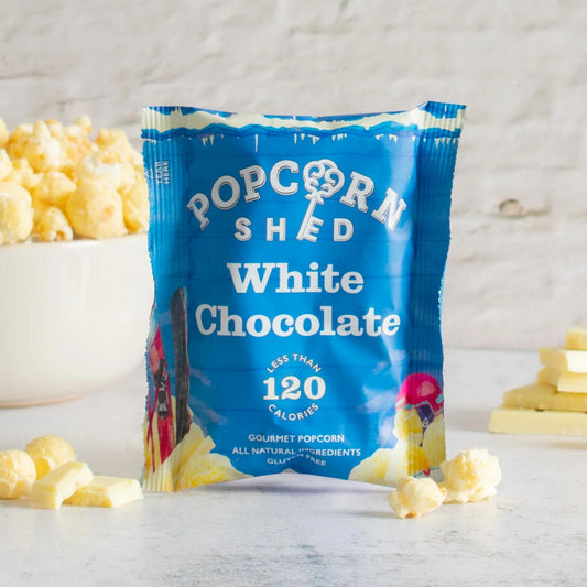 Witte chocolade popcorn