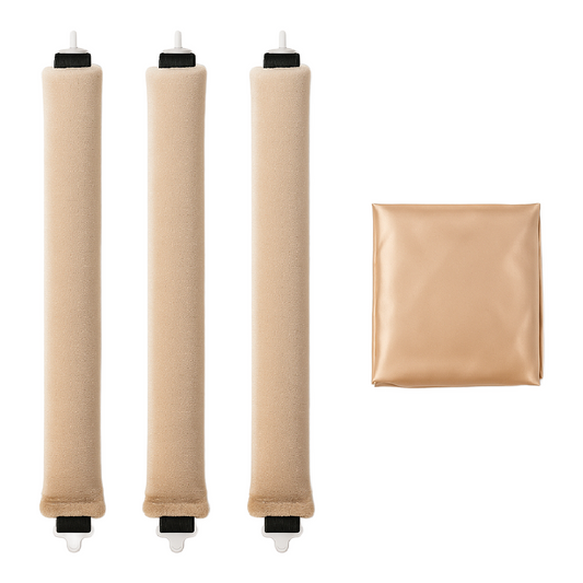Blow-out heatless curls beige