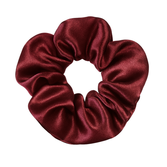 Currant satijn scrunchie