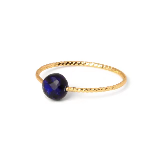 Minimalistische Lapis lazuli ring