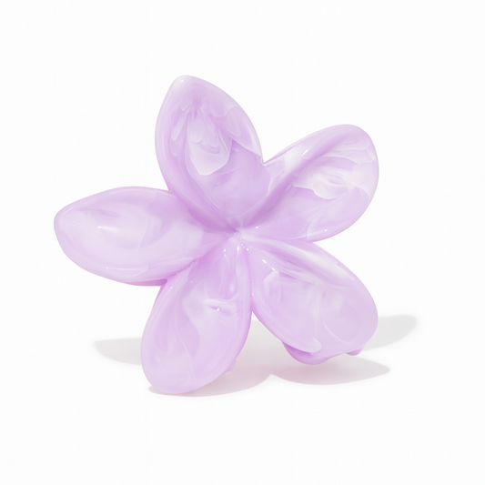 Flower haarclip paars