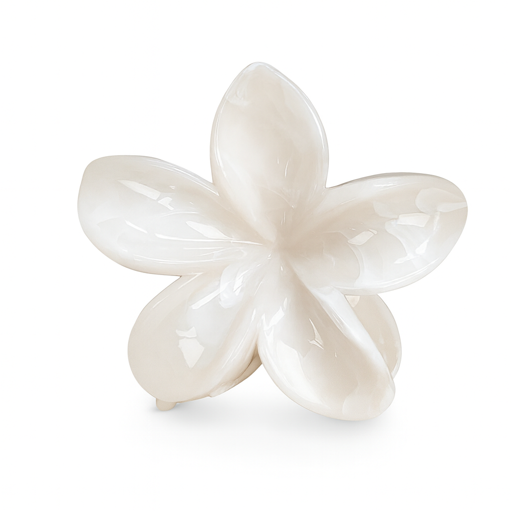 Flower haarclip wit