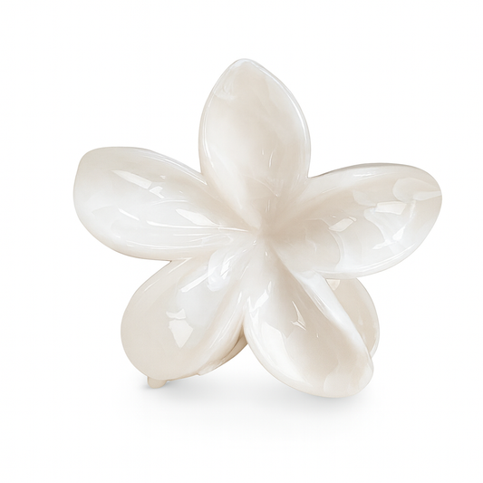 Flower haarclip wit