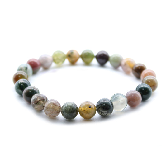Moss agaat powerbead armband