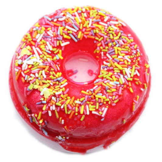 Aardbei en banaan donut bruisbal