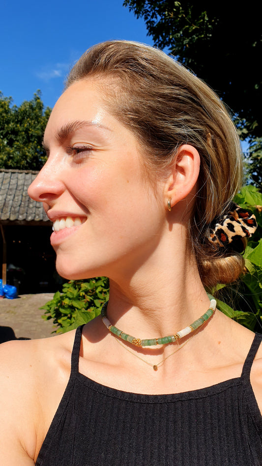 Aventurijn ketting (choker)