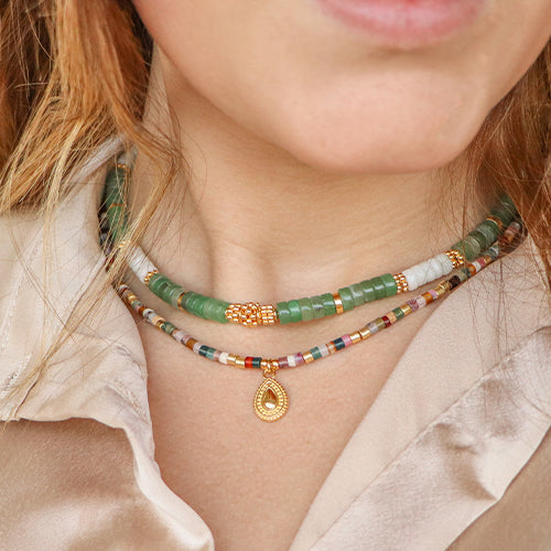 Aventurijn ketting (choker)