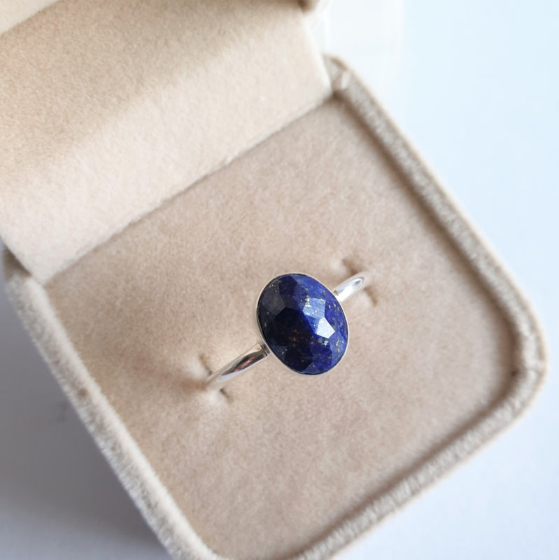 Lapis lazuli ring ovaal