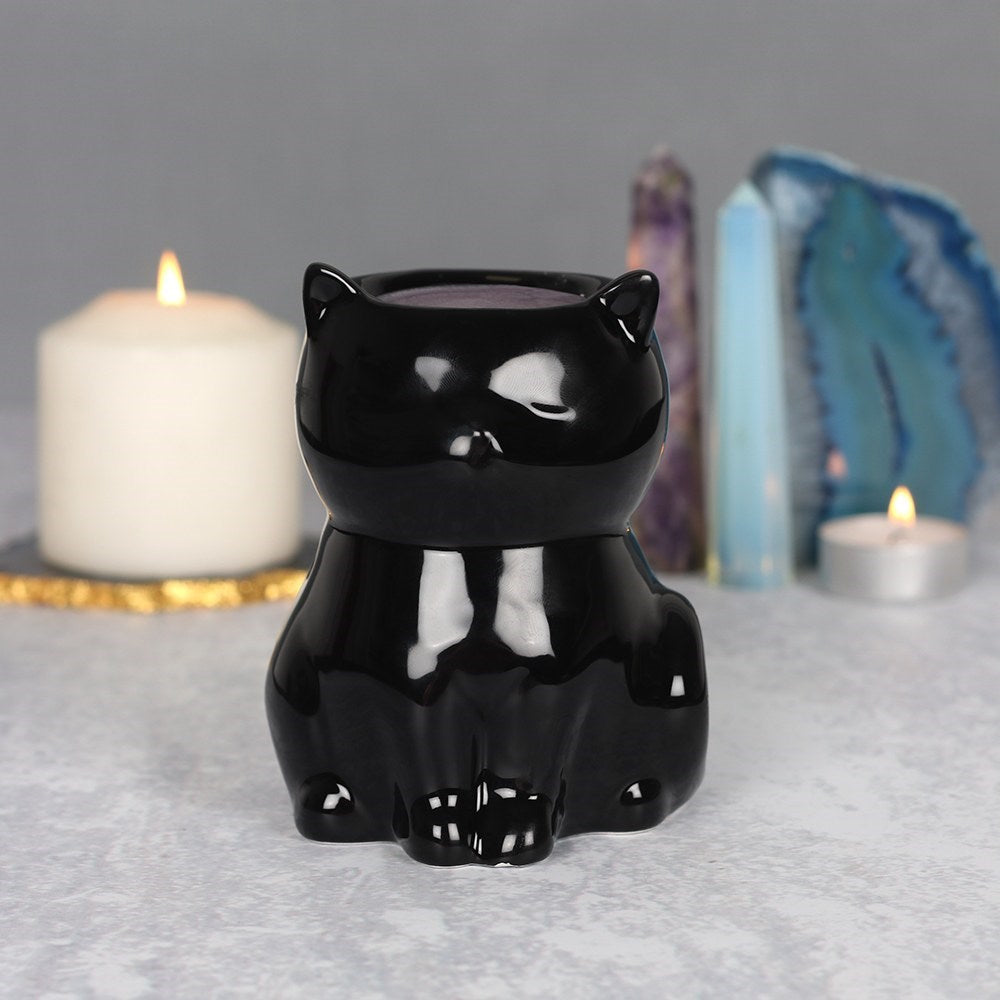 Zwarte kat olie/wax brander