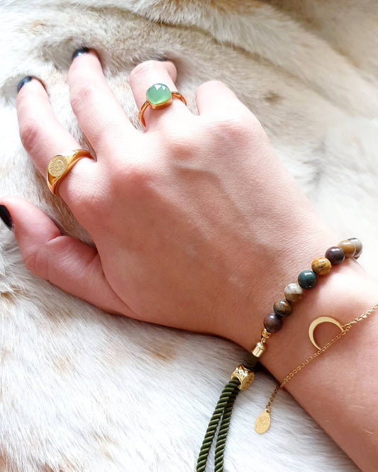 Jaspis touw armband