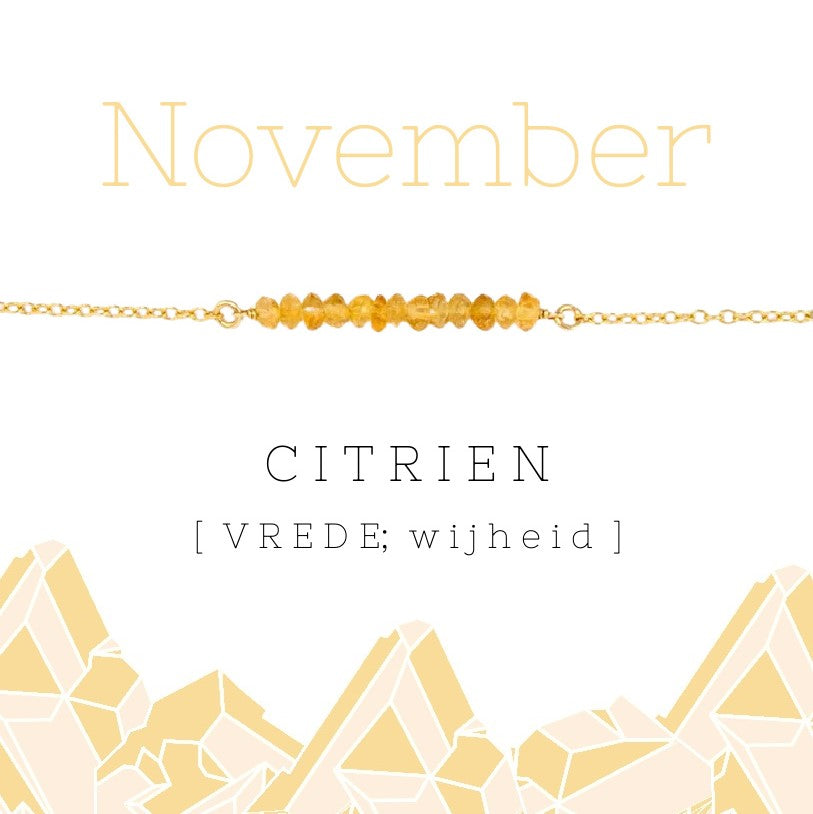 November birthstone ketting citrien