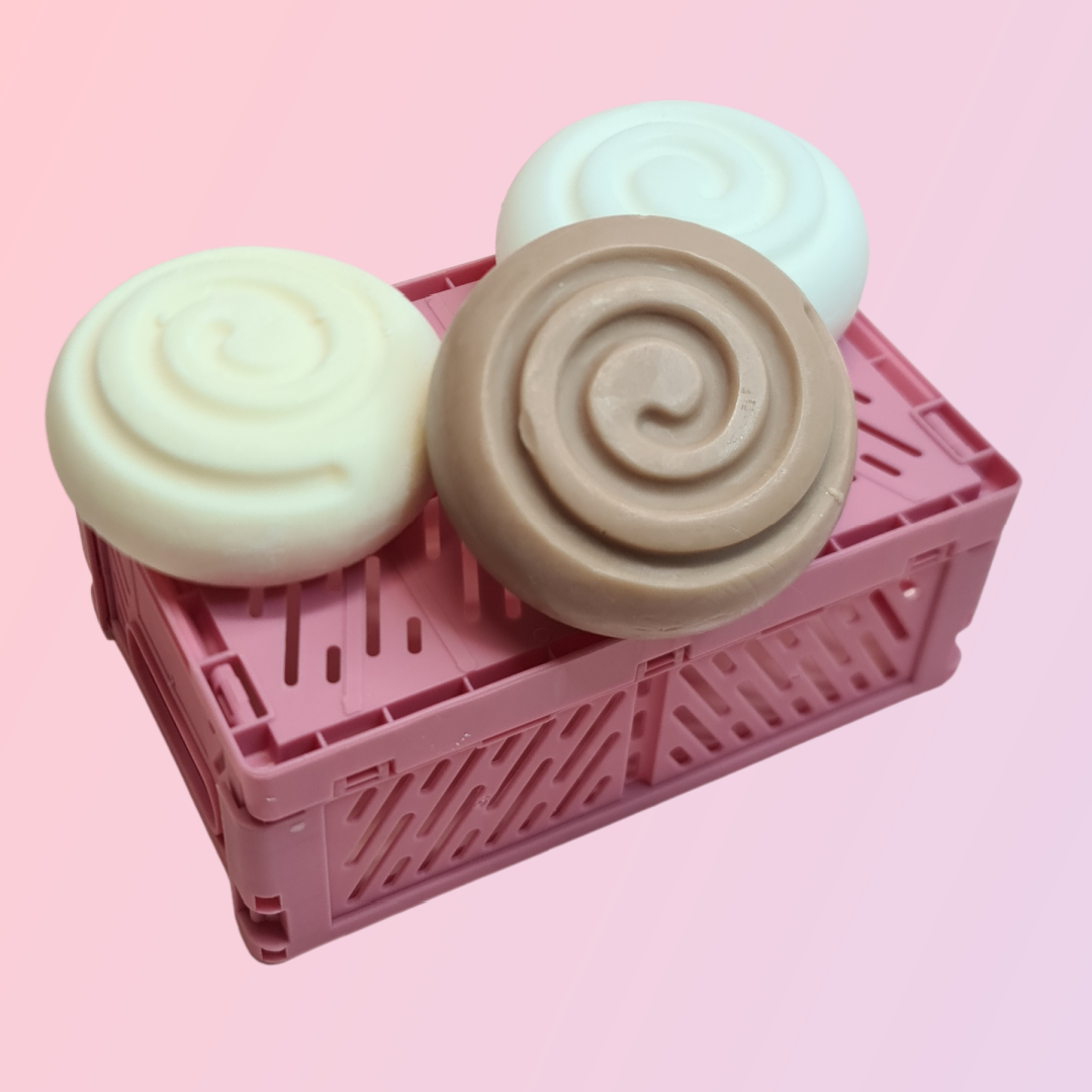 Suikerspin en marshmallow shampoo bar